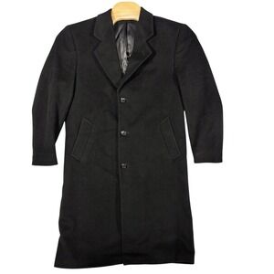VTG‎ Silver Cloud Coat Mens 40R Italian Cashmere Overcoat Trench Long 3 Button